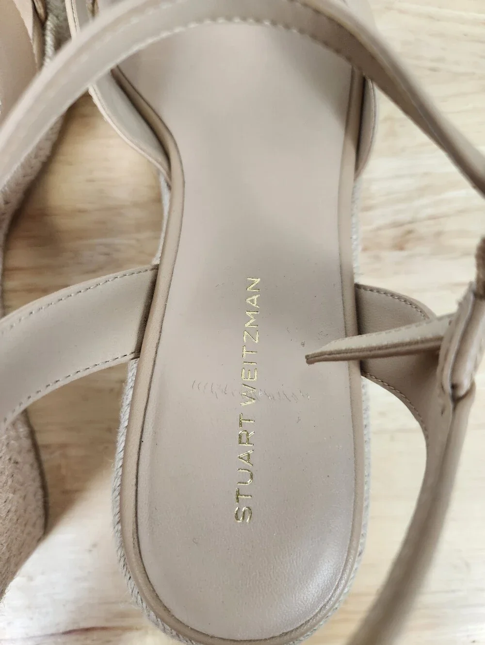 Stuart Weitzman Dayna Suede Espadrille Wedge Size 9